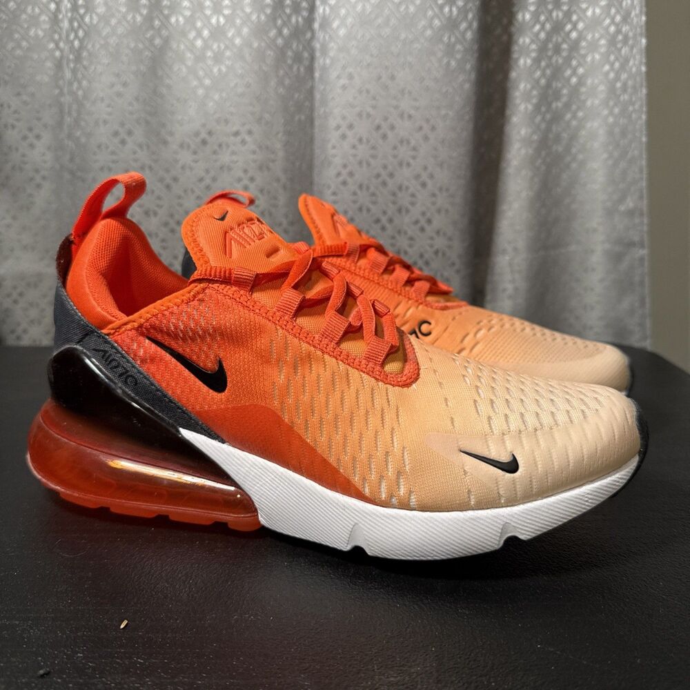 Nike Air Max 270 Womens Orange Peach Gradient Sneakers DQ8585-801 Size 9.5